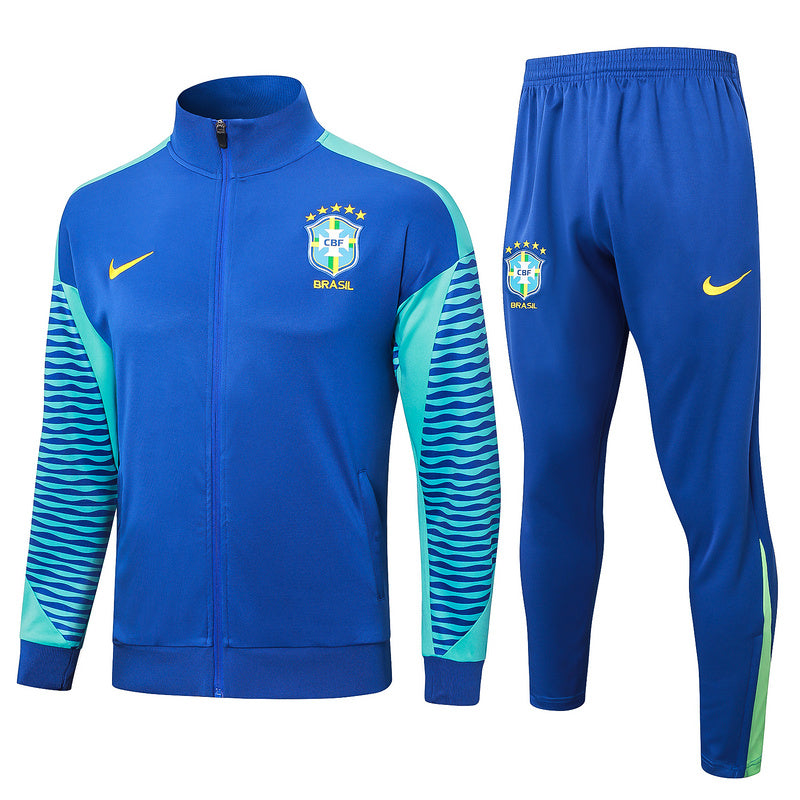 Brasilien Trainingsanzug Blau mit Jacke